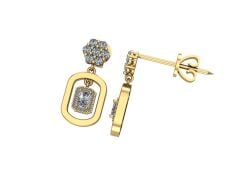 Pırlanta Sallantılı Küpe